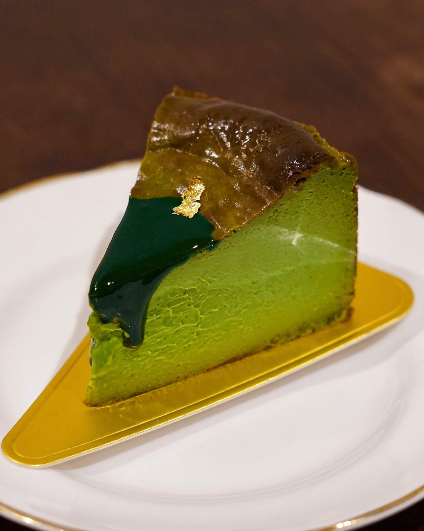 Aoarashi Matcha Basque Cheesecake Slice (GF)